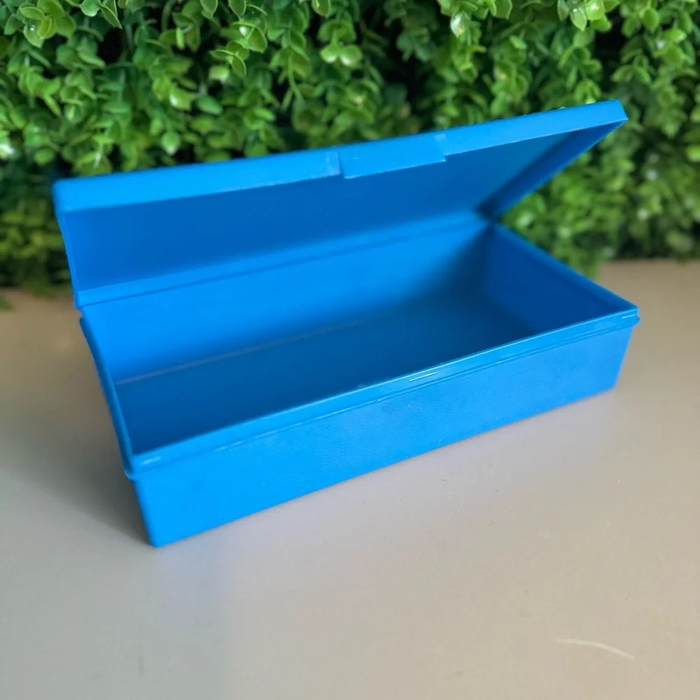Vintage 1982 Kelloggs Rice Krispies Blue Pencil Case Box Snap Crackle Pop